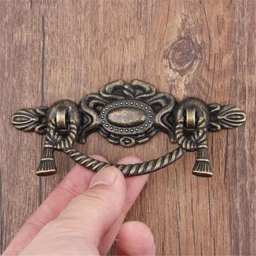 New Retro Furniture Drawer Handle Cabinet Door Handle Antique Alloy Handle Wardrobe Cupboard Cabinet Handle Door Pulls