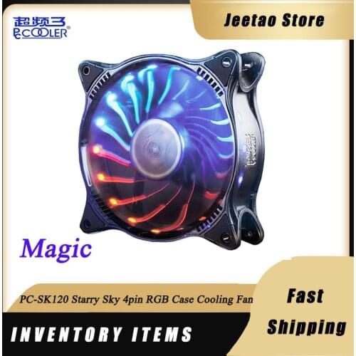 PCCOOLER Starry Sky 3 in 1 kit 4pin PWM RGB 12cm computer case silent cooling fan CPU radiator fan magic adjustable lighting
