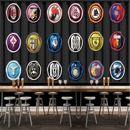 Custom American World Football Club Icons Photo Wall Paper for Walls 3D Bar KTV Living Room Decor Background Mural Wallpaper 3D