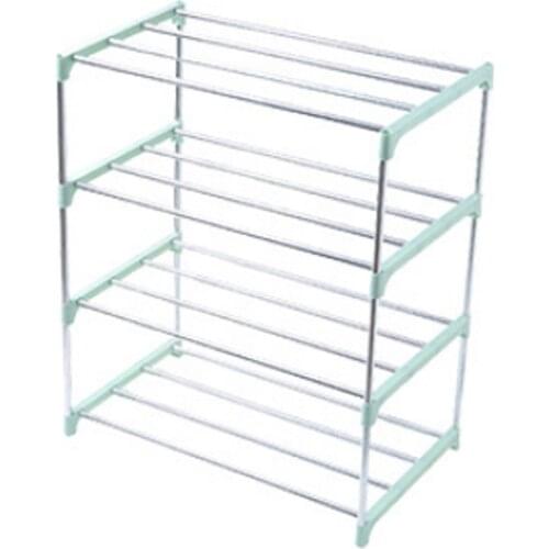 Simple Multi Layer Shoe Rack Stainless Steel Easy Assemble Storage Shelf Shoe Cabinet Home Space-saving Holder Organizer