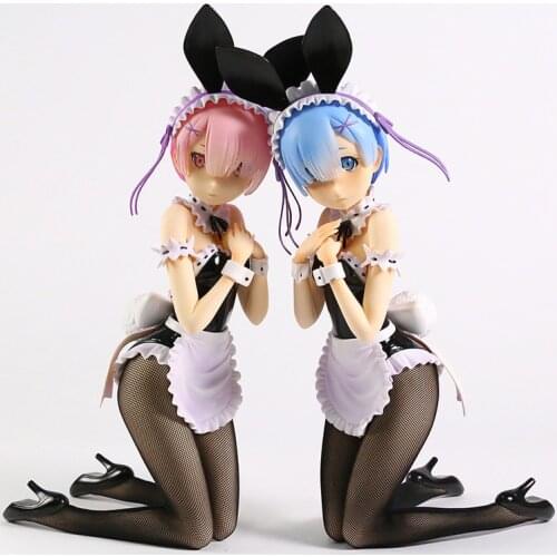 Re Zero Rem Ram Bunny Ver. 1/4 Scale Collectible Figure Anime Sexy Beauty Model Toy