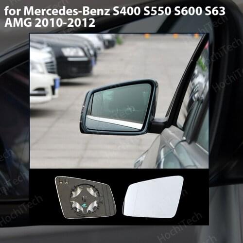 1pcs Rearview Wing Mirror Glass for Mercedes-Benz S400 S550 S600 S63 AMG 2010-2012 Heated Left & Right
