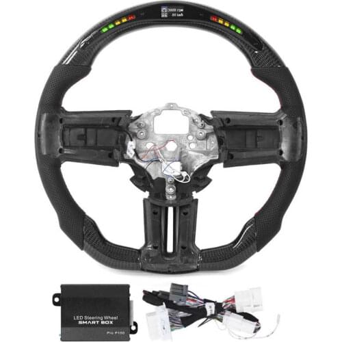 LED Shift Lights Display Steering Wheel Modification Replacement for Ford Mustang 2010 2011 2012 2013 2014 Carbon Fiber