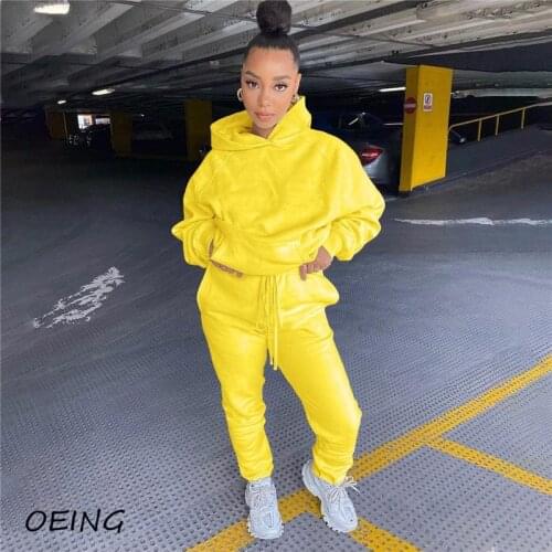 Womens Jogging Suit 2 Piece Set Pants and Hoodies Spring Sport Sets Fitness Clothing Sweat Tracksuit Outfits