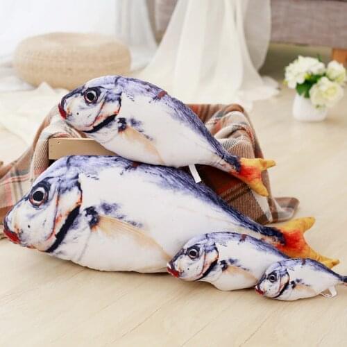 1pc 20/30/40cm Creative Salted Fish Plush Toys Soft Stuffed Animal Mini Fish Dolls Cats Toys Kids Toys Party Birthday Gifts