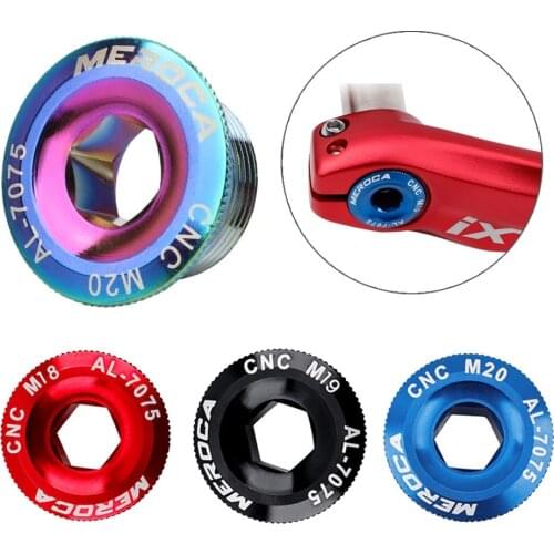 1pc Crank Bolt Cover Cap Road/MTB Bike Aluminum Alloy Crank Arm Fixing Bolt Crank Cover Crankset Screws M18/M19/M20