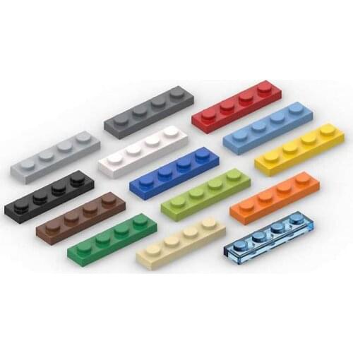 10 PCS Bricks DIY Part Bricks 3710 Plate 1 x 4 Compatible With Logo Building Blocks Parts Bricks Educational Tech Toys For Kids