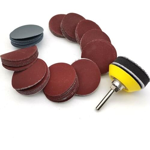 100PCS Sandpaper 80-3000 Grit Pad Abrasive Disc Sander Sanding Polish Sheet Set 2"