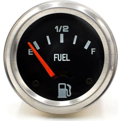 2-Inch 52mm Car Fuel Level Gauge Meter Fuel Level Sensor Fuel Gauge For Marine Boat Car Truck E-1/2-F Pointer 12V