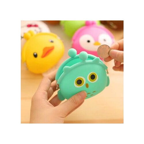 2016 Hot 3D kawaii Cute Cartoon Animal Silicone Coin Purse Wallets Rubber Purse Bags coin case kids wallet fashion girls bag