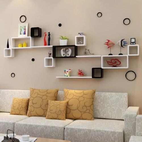 3pcs/set Korea style wooden Wall Shelf Wall clapboard decoration Childrens room toy display stand livingroom home decor