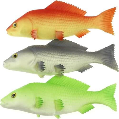 Gresorth 3 Pack Artificial Red Green Black Carp Collection Fake Fish Home Party Decoration - 9 inch