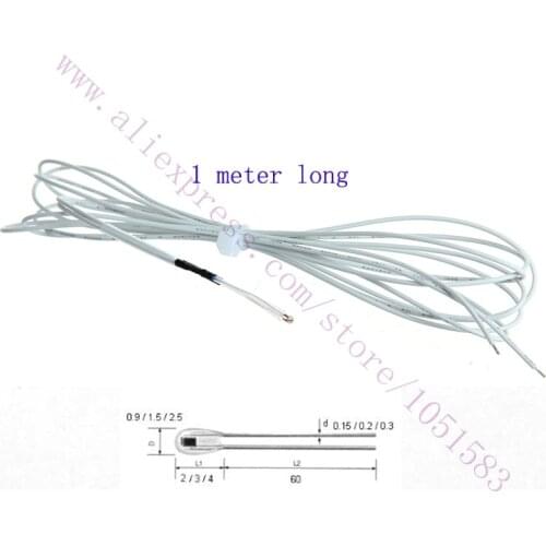 5pcs / lot 100Kohm NTC Thermistors 1meter heat cable , heat / temperture sensor,Prusa 3D printer RepRap Bed and Hot End