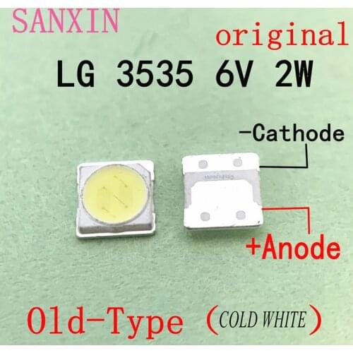 50PCS FOR LCD TV repair LG led TV backlight strip lights with light-emitting diode SMD LED 3535 2W 6V 150LM LATWT391RZLZK