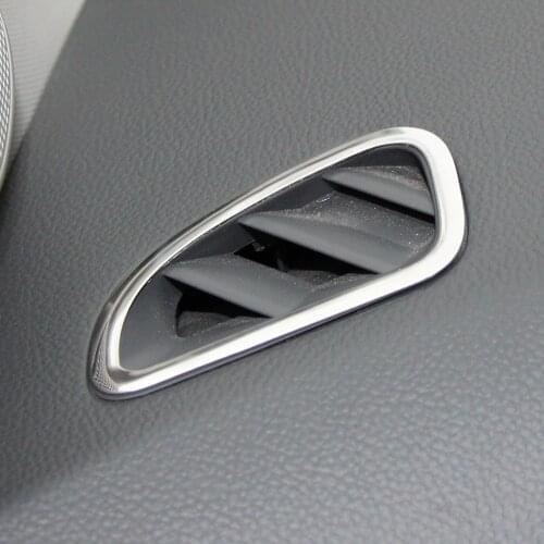 Car 2Pcs Stainless Steel Air Conditioning Vent Output Trim Cover Sticker For Chevrolet Cruze 2009 2010 2011 2012 2013