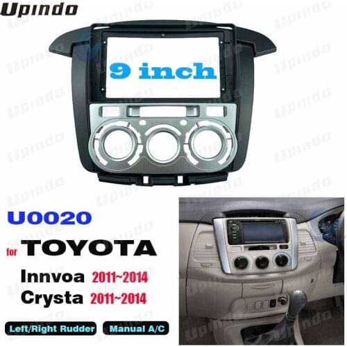 2 Din 9 Inch Car Radio Fascias for TOYOTA Innova 2011-2014 Dashboard Frame ABS+PC Installation DVD Gps Mp5 Multimedia Player