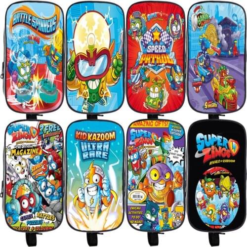 Super Things Pencil Case For Boys Girl Pen Bag Kids Stationery Bag Child SuperZings Cosmetic Case Double Layer Pencil Box Penbag
