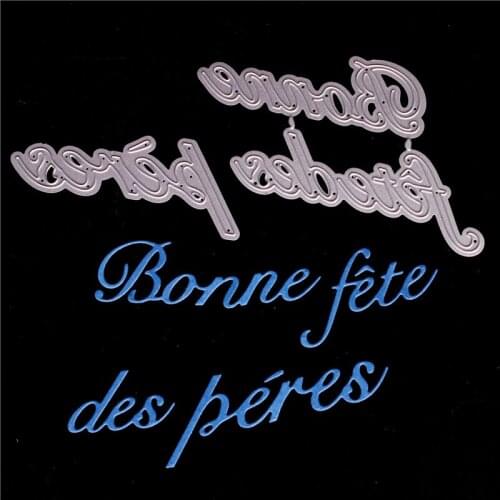 French Word Metal Cutting Dies For Diy Scrapbooking Die Cut New 2018 Cuts For Paper Card Making Craft Happy Fathers Day