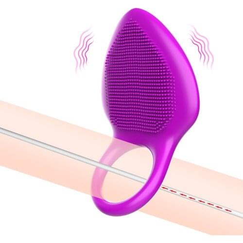 Vibrating Penis Ring Sex Toy for Men Silicone Cock Ring Clitoris Stimulate Vibrator Delay Premature Ejaculation Lock Fine Ring