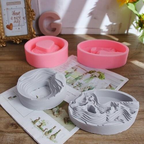 Creative Cement Deco Silicone Mold Aromatherapy Mold Flowerpot Concrete Mold Succulent Plants Cement Flower Pot Mould