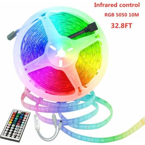Luces Led Rgb 5050 44-Key Infrarood 32.8 Ft Eenvoudig Te Installeren, Geschikt Voor Компьютерный Cтол Decoratie
