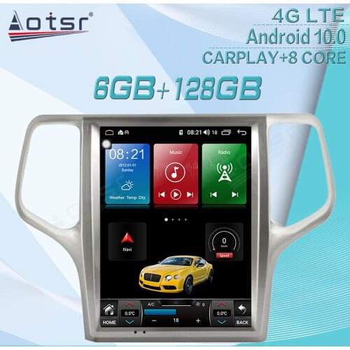 6+128GB For Jeep Grand Cherokee 2008-2013 Android Radio Tape Recorder Car Multimedia Player Stereo Head Unit GPS Navi Auto Audio