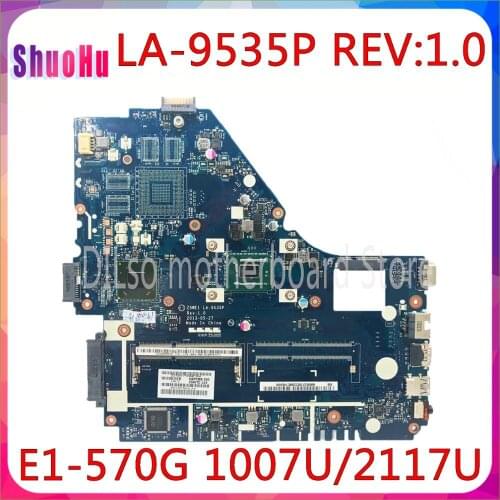 KEFU Z5WE1 LA-9535P Mainboard For Acer Aspire E1-530 E1-570 E1-570G Laptop Motherboard DDR3 HM76 Inspiron Intel Integrated