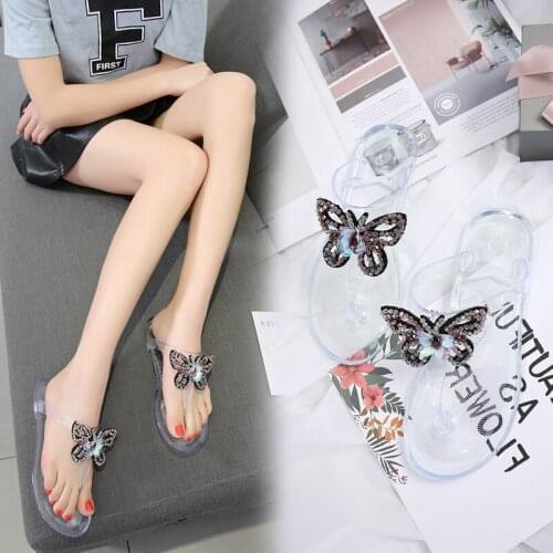 Fashion Women Flip Flop Bohemian Style Beautiful Butterfly Flat Slippers (Size 36-41)