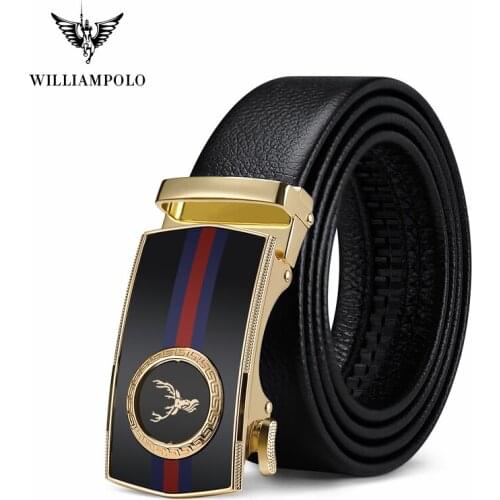 Mens Genuine leather Brand Belt Men Top Quality Leather Belts for Men Strap Male Metal Automatic Buckle Belt