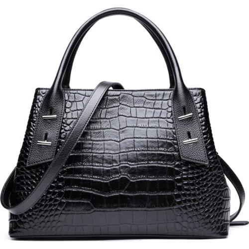 2020 New Luxury Women Bag Crocodile Cow Leather Lady Totes Large Capacity Shoulder Bags for Girls Bolsa Sac Female Bag