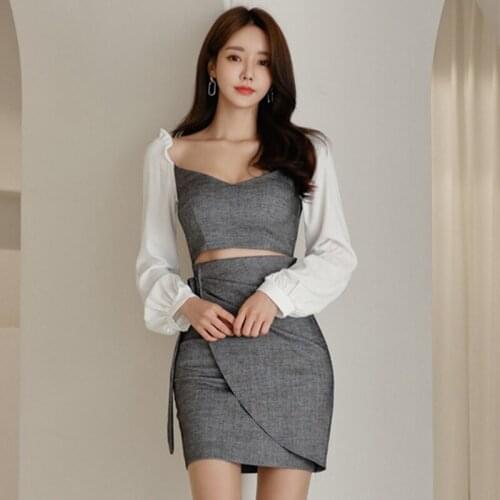 New arrival fashion party night club dress women OL temperament sexy hollow V-neck long sleeve patchwork pencil mini dress