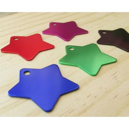 Wholesale Anti-lost Dog Tag For Collars Dog Name ID Tags Gifts for Dog Star Pet Collar Tags for Dog Cat Mix Colors Pet Tag