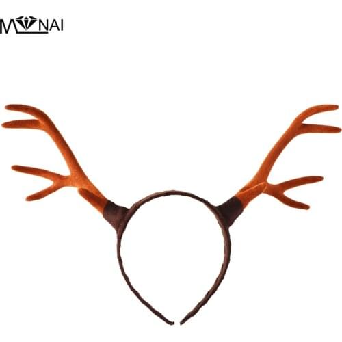 Costumes Christmas Halloween Antlers Brown Deer Horns Hair Band Headband Goth Cosplay Accessories Steampunk