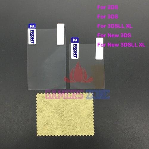 Clear Anti-Scratch For New 3DS XL LL Top+Bottom LCD Screen Protector For Nintendo 2DS 3DSLL Film Guard