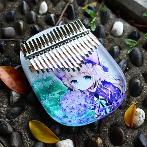 PURM 17 keys crystal Kalimba Transparent Thumb Piano Acoustic Finger Piano Music Instrument Colour