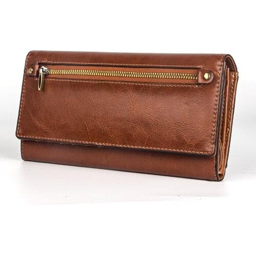 Rfid Long Wallet Women Genuine Leather Female Clutch Wallets Coin Purse ID Card Coin Purses Phone Money Bag Girls Gift
