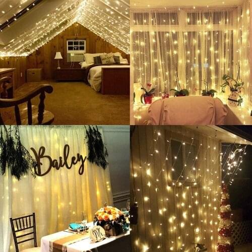 Christmas Lights Home Decoration 2x2/3x1/3x3m Led Curtain Icicle String Lights Garden Xmas Party Decorative Lights
