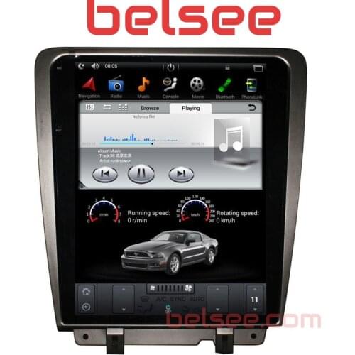 Belsee 12.1" Tesla Style Touch Screen Android 9.0 4GB Radio Car GPS Navi Multimedia for Ford Mustang 2010 2011 2012 2013 2014