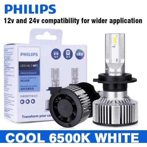 Philips GEN 2 LED H7 Headlight for car For truck 9012 HIR2 Ultinon Essential G2 LED H1 H4 H11 HB3 HB4 9005 9006 Fog Lamp 24V