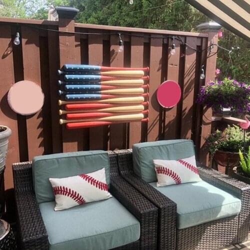 Home Decoration Unique Creative Baseball Bat Flag Multicolor Baseball Decor Bright-colored for Indoor