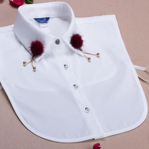 Floral Neckline Collar Decoration Fake Crystal decaration false sweater blouse Puffer Ball peter pan collares lady lover gift