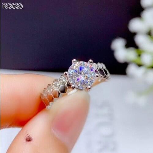 CoLife Jewelry Vintage Moissanite Wedding Ring for Woman 1ct D Color Moissanite Ring 925 Silver Moissanite Jewelry