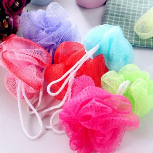 1/2/5Pcs Loofah Bath Ball Mesh Sponge Milk Shower Accessories Bathroom Supplies Bath Flower Super Soft Body Cleaning Mesh Brush