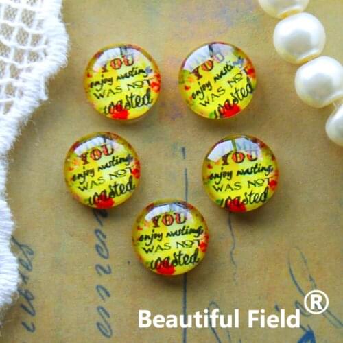 12mm 25mm 14mm 16mm 18mm 20mm Photo Glass Cabochons Round Cameo Set Handmade Settings Letter 01