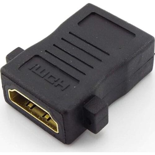 1pcs HDMI-compatible Female to Female Adapter Converter HDMI-compatible Extender Cable Straight With Ear for HDTV 1920*1080P L19