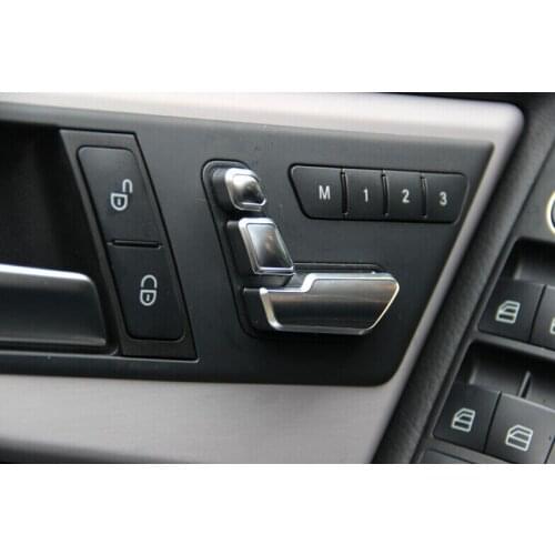 6pcs Chrome Seat Adjustment Button Switch Cover For Benz W204 W205 W212 W218 X204 X166 C E GLK GL ML CLS GLE GLS Class
