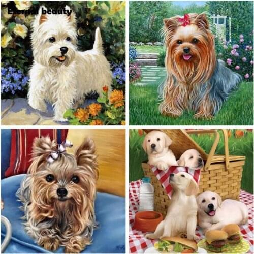 5D Diy Diamond Painting Dogs Cross Stitch Kits Wall Decor Full Diamond Embroidery Full Square Round Diamond Mosaic Animal Gift