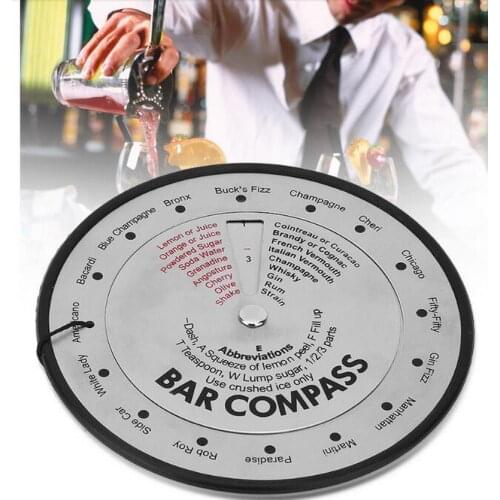 SUS304 stainless steel recipe compass bartender set gong plate proportion plate compass bar tool