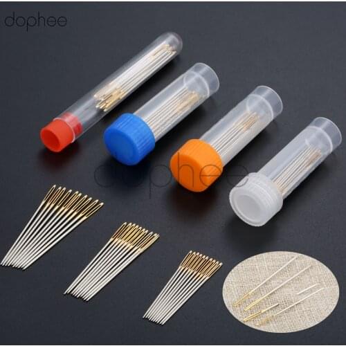 Dophee 20/30pcs Big Eye Blunt Needles Long Large Hole NOT Sharp Sewing Knitting Embroidery Tool Hand DIY Needlework Plus