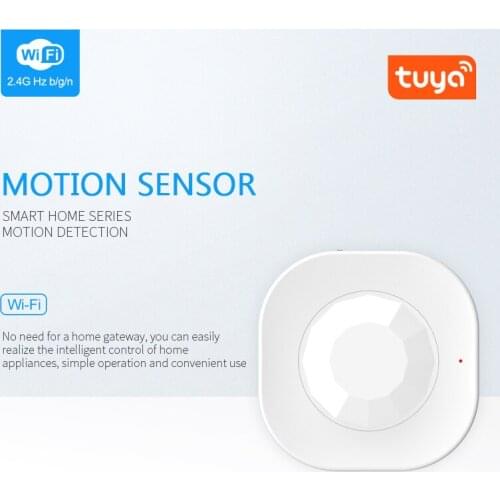 Mini WiFi PIR Motion Sensor Tuya Home Security Burglar Alarm LED Light Infrared Passive Detector Remote Monitor For Alexa Retail